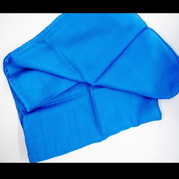 Blue Vintage 100% Silk Scarf